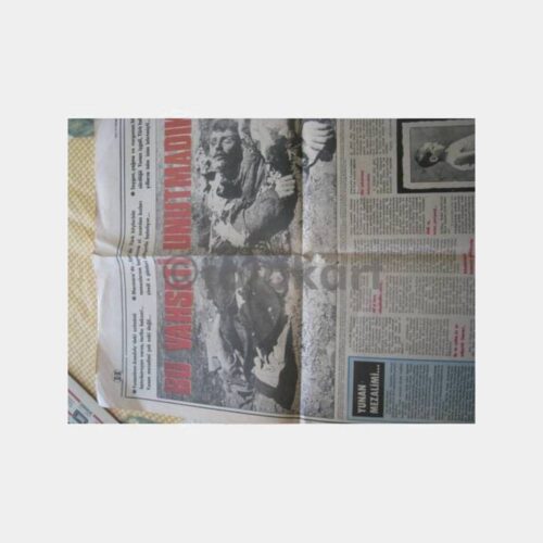 1974 Hürriyet Gazetesi Yavru Vatan Kıbrıs Harita Sayfası - Görsel 2