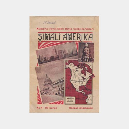 1930 Faik Sabri Bey Baskısı Kuzey Amerika Haritası
