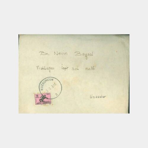 1968 Kuzguncuk Posta Damgalı Zarf