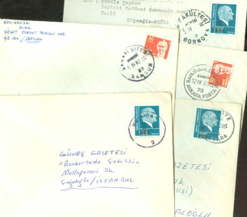 1982 Muhtelif Posta Damgalı 43 Adet Zarf - Görsel 2