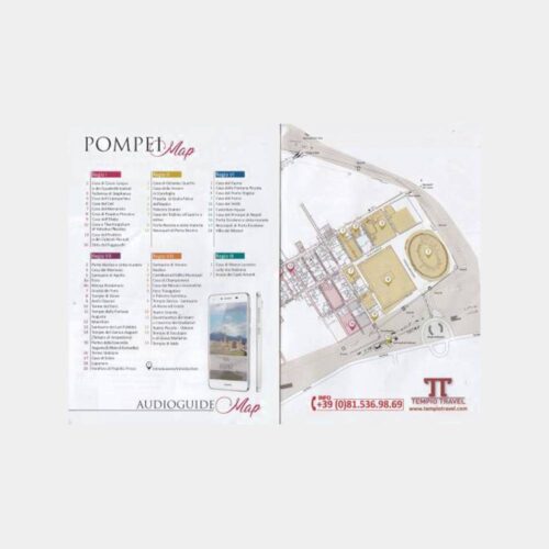 İtalya Pompei Harita Turistik Broşürü