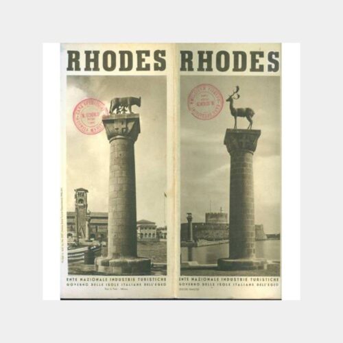 1950 Rodos Adası Harita ve Broşürü