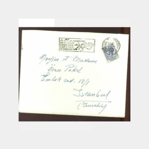 1955 İtalya Roma Damgalı Zarf
