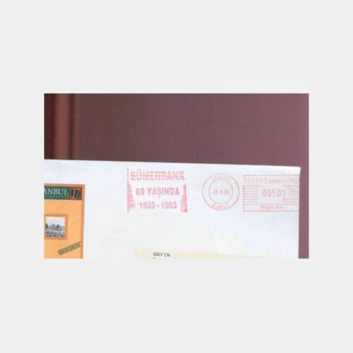 1993 Sümerbank 60 Yaşında Flam Damgalı Zarf
