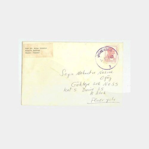 1982 PTT Üniversite Posta Damgalı Zarf