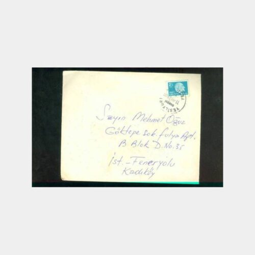 1981 Yeşilyurt Yeşilköy Posta Damgalı Zarf