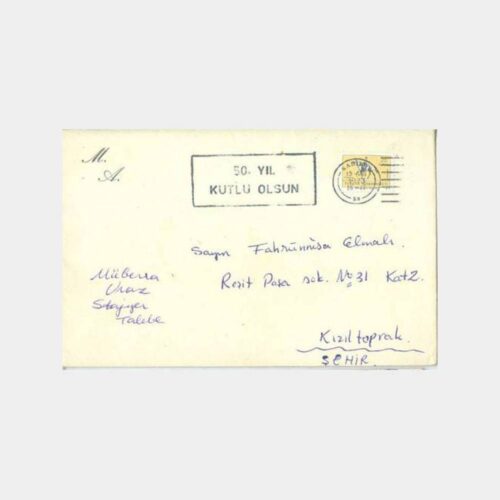 1973 50 Yıl Kutlu Olsun Damgalı Zarf