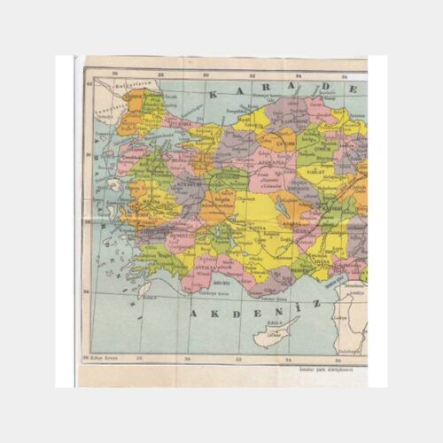 1933 Türkiye Cumhuriyeti Haritası