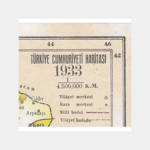 1933 Türkiye Cumhuriyeti Haritası - Görsel 3