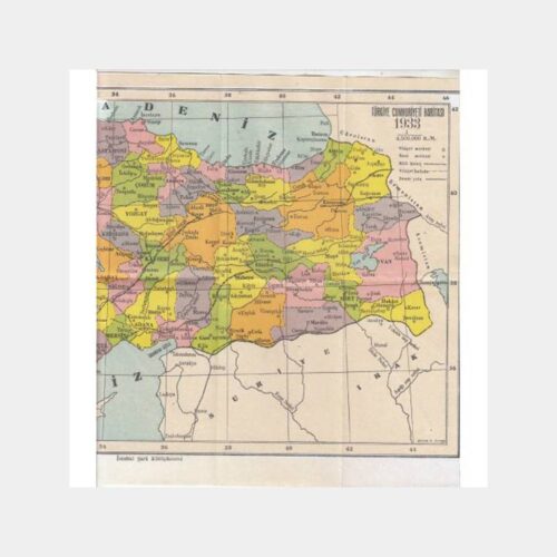 1933 Türkiye Cumhuriyeti Haritası - Görsel 2