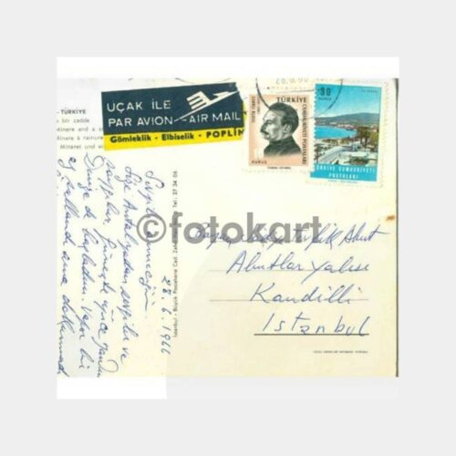 1967 Kandilli Abut Ailesi Kuşadası Kartpostal