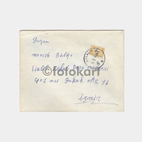 1974 Ayvalık Posta Damgalı Zarf
