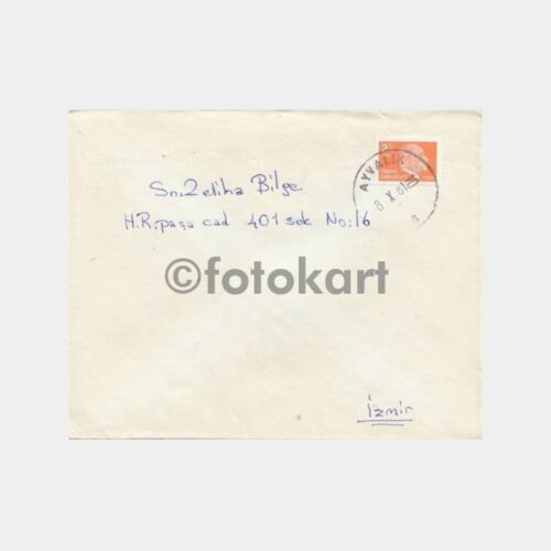 1981 Ayvalık Posta Damgalı Zarf