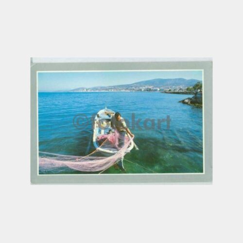 1980 Kuşadası Balıkçı Görünüş Kartpostal