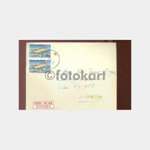 1976 Balık Pullu Damgalı Zarf