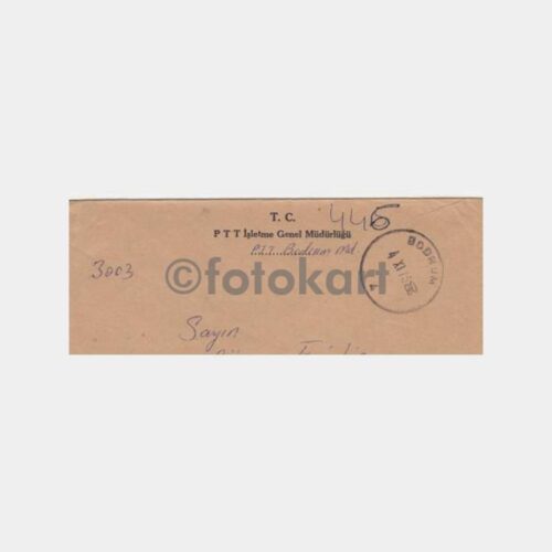 1970 Bodrum Posta Damgalı Zarf