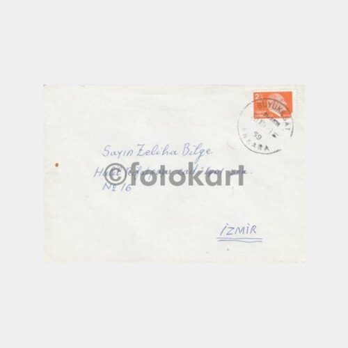 1980 Ankara Büyükesat Posta Damgalı Zarf
