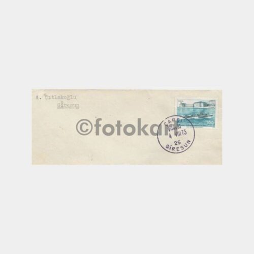 1975 Çarşı Giresun Posta Damgalı Zarf