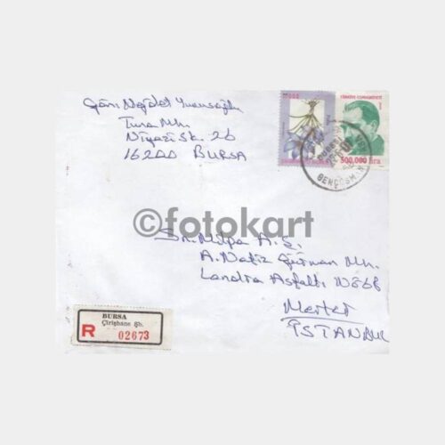 2001 Çirişhane Bursa Posta Damgalı Zarf