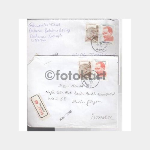 2001 Dalaman Muğla Posta Damgalı 2 Adet Zarf