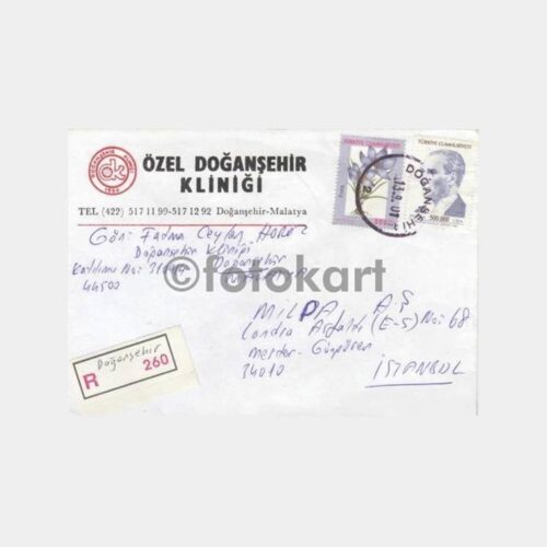 Doğanşehir Posta Damgalı Zarf