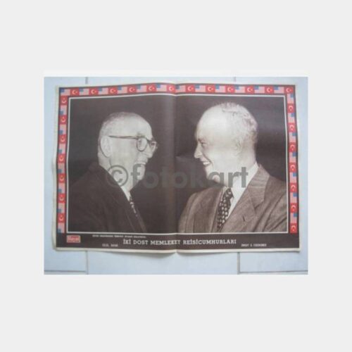 Celal Bayar ABD Eisenhower Tablo Baskı Resim