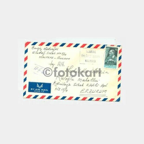 1969 Ankara Emlak Kredi Banka Posta Damgalı Zarf