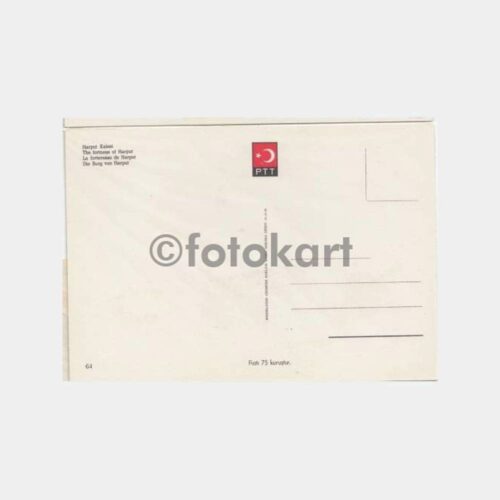 1963 Elazığ Harput Kalesi Folklor Kadın Çizim Kartpostal - Görsel 2