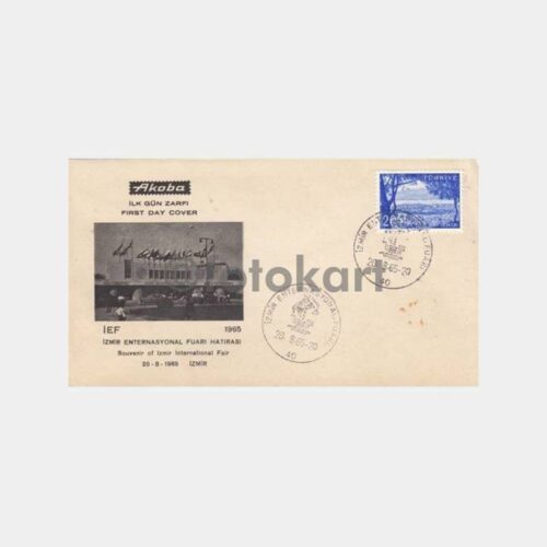 1965 İzmir Fuarı Turistik Posta Damgalı Zarf