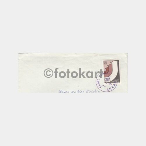 1973 Ankara Genelkurmay Posta Damgalı Zarf