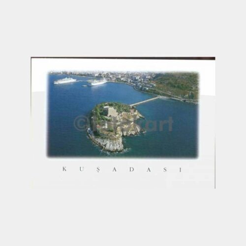 1990 Kuşadası Güvercinada Görünüş Kartpostal
