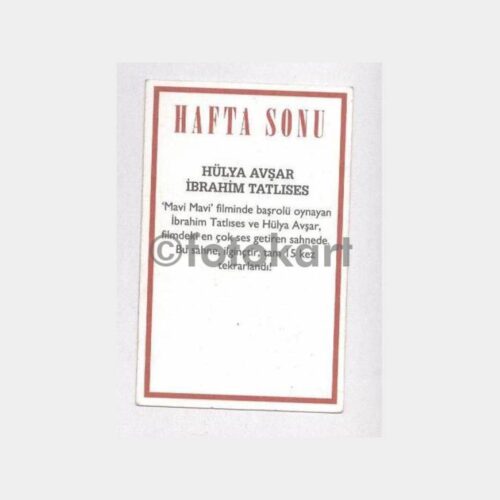 Hülya Avşar İbrahim Tatlıses Öpüşme Hafta Sonu Kart - Görsel 2