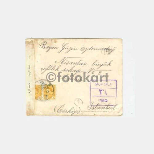 1948 Irak Bağdat Damgalı Zarf
