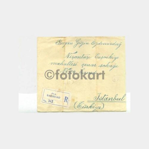 1948 Irak Bağdat Damgalı Zarf