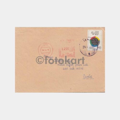 1997 İzmit Posta Damgalı Zarf