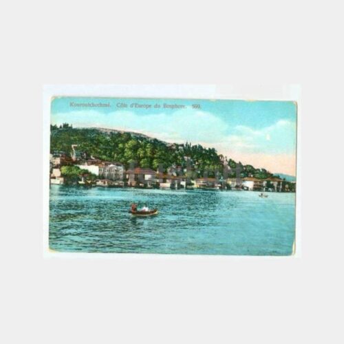 1910 Boğaziçi Kuruçeşme Görünüş Kartpostal