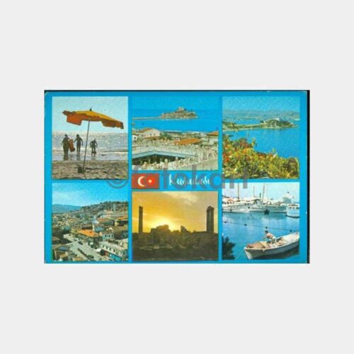 1970 Kuşadası Muhtelif Görünüş Kartpostal