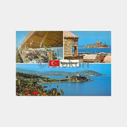 1968 Kuşadası Postadan Geçmiş Kartpostal