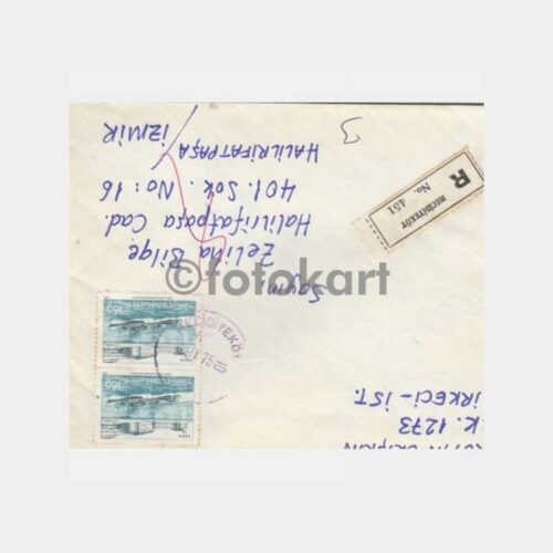 1975 Mecidiyeköy Posta Damgalı Zarf