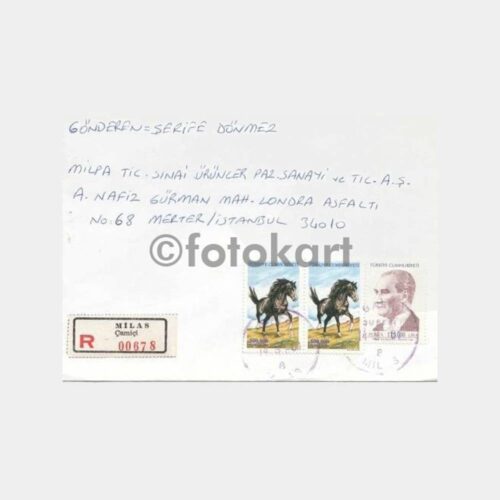Milas Çamiçi Posta Damgalı Zarf