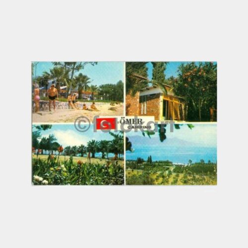 1970 Kuşadası Ömer Camping Görünüş Kartpostal
