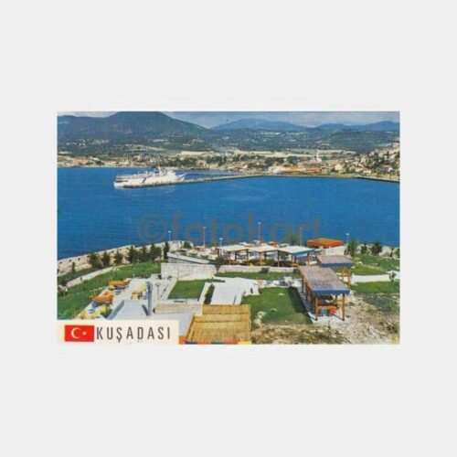 1976 Kuşadası Park Genel Görünüş Kartpostal