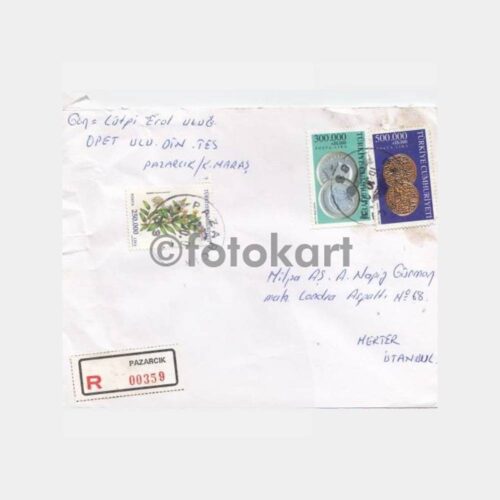 2001 K.Maraş Pazarcık Posta Damgalı Zarf