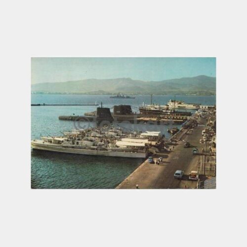 1975 İzmir Rıhtım Denizaltı Gemiler Kartpostal