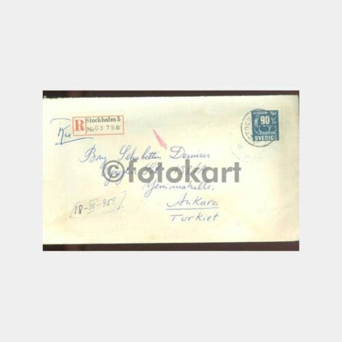 1959 İsveç Stockholm Posta Damgalı Zarf