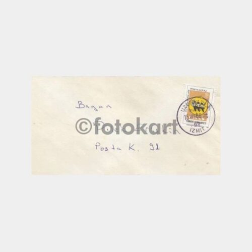 1986 İzmit Uzuntarla Posta Damgalı Zarf