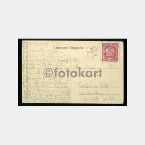 1928 Arnavutluk İşkodra Damgalı Kartpostal - Görsel 2
