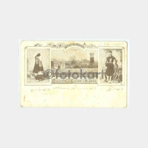 1900 Arnavutluk İşkodra Şehir ve Tipler Kartpostal
