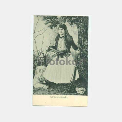 1913 Arnavutluk İşkodra Milis Tip Kartpostal