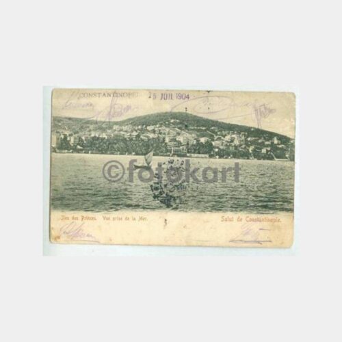 1904 Prens Adaları Konulu Damgalı Kartpostal